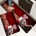 1 tk Love Coffee Print k&ouml;&ouml;givaip, puidust lauamustriga svamm k&ouml;&ouml;gimatt p&otilde;randale libisemisvastase esikuvaiba jaoks, libisemiskindel lapse p&otilde;randamatt 40x60cm/15.7x23.6 Inches