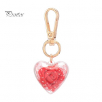 V&otilde;tmehoidja ripats V&otilde;ltsroosikaunistusega s&uuml;damekujuline igavene lill roostevaba klambriga &otilde;lakott Kaunistusega ripats v&otilde;tmehoidja ripats roheline