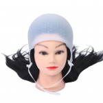 N&otilde;elaaukudega juukseid esilet&otilde;stev m&uuml;ts Lukk Mitmev&auml;rviline Silikoon Juuksuri Professionaalne korduvkasutatav t&ouml;&ouml;riist Reguleeritav juuksev&auml;rvi m&uuml;ts valge