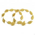 Loorberip&auml;rja peapael Kuldne peakate Aksessuaarid Halloweeni juuksekomplekt 2 tk