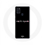 Samsung Galaxy A21S &uuml;mbris Squid Game logo must taust