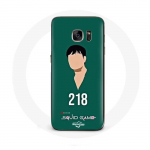 &Uuml;mbris Samsung Galaxy S7 Edge Squid Game Cho Sang woo number 218 jaoks
