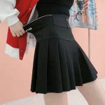 Y2K Harajuku n&ouml;&ouml;biga kirjaga tr&uuml;kitud plisseeritud seelik elastne k&otilde;rge v&ouml;&ouml;kohaga A-jooneline miniseelik Korea moekooli Kawaii naiste seelik XXL must