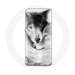 &Uuml;mbris Samsung Galaxy A8 Plus Wolf Duo loomadele