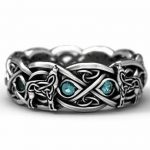 Bohemian Vintage Antiik-kulla v&auml;rvi l&otilde;pmatusega p&otilde;imunud ristist s&otilde;rmuse sisekujundus Punane kristalls&otilde;rmus Viking Celtic Knot naiste pulmab&auml;nd 6