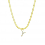 Uued AZ esialgne tsirkoonist kirjaripatsiga kaelakeed naistele 18K kullatud vasest kaelakee k&otilde;rge kvaliteediga Statement ehted kingitused 581480B-