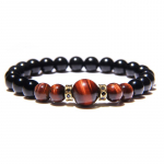 Looduslikust kivist k&auml;ev&otilde;rud Meeste Kuninglik Sinine Tiigrisilm K&auml;ev&otilde;rud Tervislik Energia K&auml;ev&otilde;ru Mood CZ Charm Must Oon&uuml;ks Helmed Pulsera