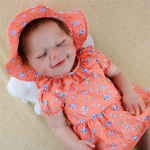 18-tolline pestav viimistletud reborn nukk vasts&uuml;ndinud magava beebi nukud 3D naha mitmekihiline maalimine Girl