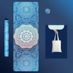 Looduslikust kummist tr&uuml;kitud sametpinnaga joogamatt &otilde;huke libisemisvastane kaasaskantav higi neelav kokkupandav p&otilde;randar&auml;tik Fitnessi pestav p&otilde;randamatt 183cmX68cmX1.5mm