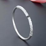 Ruyi Golden Hoop Stick puhtast h&otilde;bedast k&auml;ev&otilde;ru S999 t&auml;ish&otilde;bedane retroreljeef avatud h&otilde;bedast k&auml;ev&otilde;ru meestele ja naistele Adjustable size