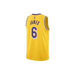 Nike Retro Korvpallis&auml;rk, SW F&auml;nniv&auml;ljaanne, Los Angeles Lakers, LeBron James Nr. 6 Meeste Toppi Kollane DB3576-731 M