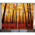 3D digitaalsed bambusest metsatr&uuml;kiga kardinad, aknakardinad, &otilde;huke varjutus, elutuba, magamistuba W50xH130(CM)x2PCS-Rod pocket