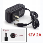 12V 2A 5,5mm x 2,5mm Toiteplokk USA pistikut&uuml;&uuml;biga AC 100V-240V kuni DC adapterpistik CCTV IP-kaamera jaoks
