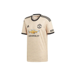 Adidas Manchester United v&otilde;&otilde;rsil spordijalgpalli &uuml;mmarguse kaelusega l&uuml;hikeste varrukatega t-s&auml;rk meestele Khaki ED7388 S white