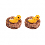 2 tk minilinnud Nest Garden Resin Art Craft kodukaunistusega