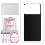 apgo Protective Skin Sticker for the back compatible with Realme V30T, Wrap Film, Foil, Vinyl - Pattern Carbon Black