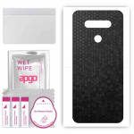 apgo Protective Skin Sticker for the back compatible with LG Stylo 6, Wrap Film, Foil, Vinyl - Pattern Black Honeycomb
