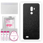 apgo Protective Skin Sticker for the back compatible with Oukitel Y1000, Wrap Film, Foil, Vinyl - Pattern Black Honeycomb
