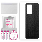 apgo Protective Skin Sticker for the back compatible with Samsung W21 5G, Wrap Film, Foil, Vinyl - Pattern Black Honeycomb