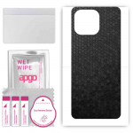 apgo Protective Skin Sticker for the back compatible with Honor Play 30M, Wrap Film, Foil, Vinyl - Pattern Black Honeycomb