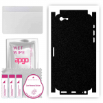 apgo Protective Skin Sticker for the back+sides compatible with Apple iPhone SE 2016, Full Wrap Film, Foil, Vinyl - Pattern Matte Black