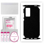 apgo kaitsev nahakleebis tagak&uuml;ljele ja k&uuml;lgedele, mis &uuml;hildub Xiaomi 12X-ga, t&auml;iskile, foolium, vin&uuml;&uuml;l &ndash; mustriga mattmust