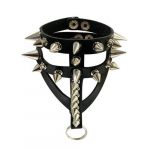 Reguleeritav naastudega PU-nahast k&auml;ev&otilde;ru &ndash; Punk-gooti stiilis naastudega randmepael