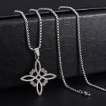 Klassikaline Odin Trinity Nordic Runes Alphabet roostevabast terasest ripatsiga kaelakee meestele Amulett Witch Celtic Knot Ehted