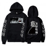Anime Tokyo Ghoul Ken Kaneki Manga Hoodie Pullover Topid Pikkade varrukatega Ken Kaneki Multikas vabaaja mood, riidest pulloveriga dressipluus XXXXL valge