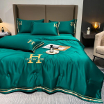 Uus Nordic Ins Pestud Suvine jahe tekk Kliimaseade &Uuml;hekordne j&auml;&auml;siidist tekk Kahekordne &otilde;huke tekk Luksuslik voodipesu 150x200cm 4pc a Set