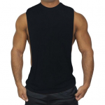 Suvine meeste vest &uuml;hev&auml;rviline varrukateta O kael, &otilde;huke higineeldumine, kiirelt kuivav lahtine s&uuml;gav kaenlaalune Fitness treening s&ouml;rkimine L punane