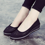 Fashion Canvas Nurse Flats &Uuml;hev&auml;rvilised naiste platvormiga vabaajajalatsid 34 must