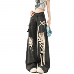 Naiste teksad &uuml;lisuured hip-hop mood vanad t&auml;navar&otilde;ivad Y2K laia jalaga teksa k&otilde;rge v&ouml;&ouml;kohaga 2024 poiss-s&otilde;bra p&uuml;ksid kottis teksap&uuml;ksid S must