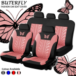 Istmeauto Auto Autoistmekatte kaitse Pehme universaalne 3D liblikamuster autode maasturitele 4 PCS roosa