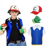 Unisex treeningjakk Kost&uuml;&uuml;mikomplektid Halloweeni Cosplay kost&uuml;&uuml;m Kindad M&uuml;ts Kapuutsiga pusa Sinine 110 sinine