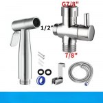 K&auml;eshoitav bidee tualettpihusti komplekt roostevabast terasest bideesegisti Seinale paigaldatav tualettpihusti vannituppa du&scaron;ipea isepuhastuv h&otilde;be