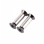 2 tk M4 nugade kruvineet isetehtud materjali jaoks, noa k&auml;epideme plaadi kinnituskruvi must