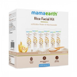 Mamaearth Rice Facial Kit With Rice Water & Niacinamide for Glass Skin - 60 g | Salon-Like Glowing Skin in 6 Easy Steps |Instant Glow