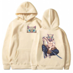 Uus Anime Hashibira Inosuke Tr&uuml;kiga Pullover Mood Naistele Meestele Pikkade Varrukatega Vabaaja Kapuutsiga Isiksusega Dressipluus S khaki