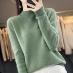Naiste ka&scaron;miirist sviiter Qinghe ka&scaron;miir 30% ka&scaron;miir 70% vill s&uuml;gis-talvine ka&scaron;miir pullover pehme ja soe XL roheline