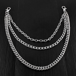 3 kihti roostevabast terasest meeste p&uuml;ksid rahakott rihma r&otilde;ngas kett Punk v&otilde;tmehoidja 1pc