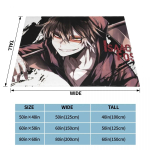 Angels Of Death Isaac Tekid Fliis Tekstiilist Dekoratsioon Satsuriku no Tenshi Anime Pehme Visketekk Voodipesuks Magamistuba Voodikate 75x100cm 30x40in