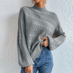 &Uuml;hev&auml;rviline naiste sviiter, avara &uuml;mara kaelusega sviiter Twist top S khaki