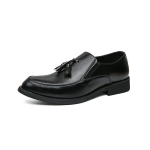 Moodsad k&auml;sit&ouml;&ouml;meeste vabaaja slip-on kingad Klassikalised nahast meeste mokassiinid Mugavad meeste s&otilde;idujalatsid V&auml;litingimusteks Lihtsad tuttidega lamedad kingad 38 black