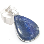 Natural Lapis Lazuli Gemstone 925 Sterling Silver Jewelry Pendant 2.01 v4d08