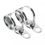 Universaalne 1paar 27&ndash;31 mm esihargi l&auml;bim&otilde;&otilde;duga mootorratta tarvikutele Metallist mootorratta signaaltulede kronsteinid, suunatulede kinnitusklambrid h&otilde;be