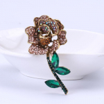 Rhinestone roosipross, k&otilde;rgekvaliteedilised lihtsad temperamendiga ehted, elegantsed aksessuaarid, valgusevastane krae n&ouml;&ouml;pn&otilde;el