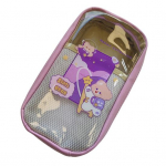 L&auml;bipaistev pliiatsikott, suure mahutavusega PVC mugav puutetundliku pliiatsi hoiukott &otilde;pilastele lilla