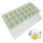 S&uuml;damekujulised kaanega j&auml;&auml;kuubikuvormid 21 auguga silikoonist j&auml;&auml;pallivalmistusvorm roosa