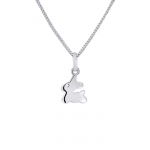 LEA &; ARTHUR - Laste ripats RABBIT muster - v&auml;ike mudel - roodiumiga kaetud 925 sterling h&otilde;be